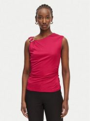 Marciano Guess Top G6GP02 K3068 Różowy Slim Fit. Czerwone topy Marciano Guess, s, z aplikacjami, z wiskozy, bez kołnierzyka, bez ramiączek. Za 519.99 zł.