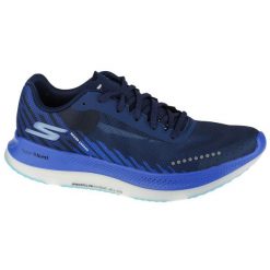 Buty do biegania damskie, Skechers Go Run-Razor Excess. Fioletowe buty do biegania Skechers, bez wzorów, z tkaniny, bez zapięcia, do biegania. Za 329.99 zł.