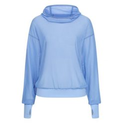 Kurtka dresowa z kapturem dla kobiet, antykomarowa ELT Ruby. Niebieskie kurtki ELT, bez wzorów, z dresówki, sportowe, z kapturem. Za 265.50 zł.