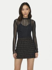 JDY Bluzka Vivy 15301743 Czarny Slim Fit. Czarne bluzki JDY, xs, bez wzorów, z syntetyku, bez kołnierzyka, bez ramiączek. Za 59.99 zł.