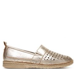 Półbuty Josef Seibel. Szare półbuty wsuwane Josef Seibel, bez wzorów, bez obcasa, na płaskiej podeszwie. Za 379.99 zł.