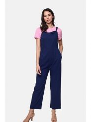 Le Jardin du Lin Lniany kombinezon w kolorze granatowym rozmiar: 38. Niebieskie kombinezony Le jardin du lin, bez wzorów, ze lnu, klasyczne, bez kołnierzyka, bez ramiączek. Za 149.66 zł.