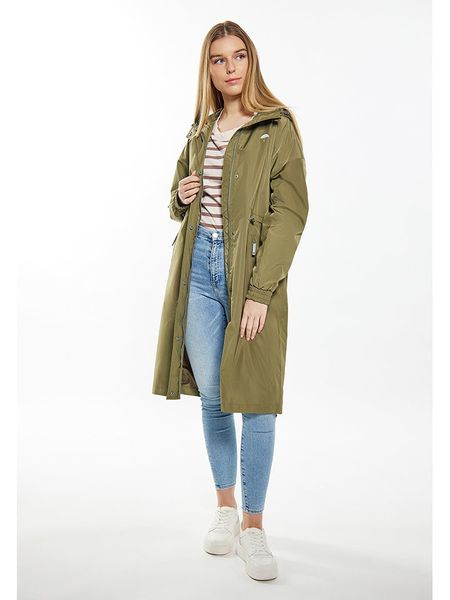 Schmuddelwedda Płaszcz przeciwdeszczowy w kolorze khaki rozmiar: L. Brązowe kurtki przeciwdeszczowe Schmuddelwedda, l, bez wzorów, sportowe, bez kaptura. Za 376.85 zł.