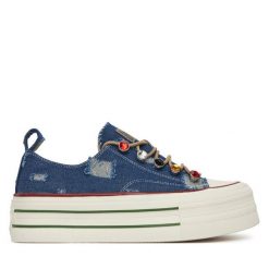 Trampki GOE. Niebieskie trampki GOE, bez wzorów, bez zapięcia. Za 399.99 zł.
