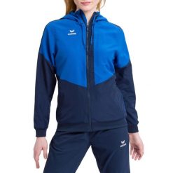 Damska kurtka z kapturem Erima Tracktop Squad. Niebieskie kurtki Erima, xs, bez wzorów, sportowe, z kapturem. Za 214.75 zł.