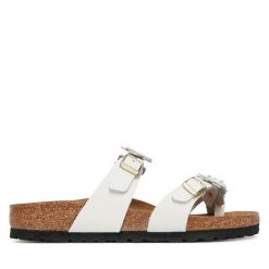 Japonki Birkenstock. Białe japonki Birkenstock, bez wzorów. Za 629.99 zł.