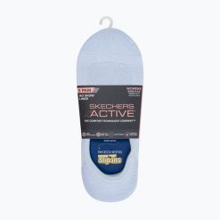 Skarpety damskie SKECHERS Non Terry No Show Liner 3. Niebieskie skarpetki Skechers, bez wzorów, z elastanu. Za 29.99 zł.