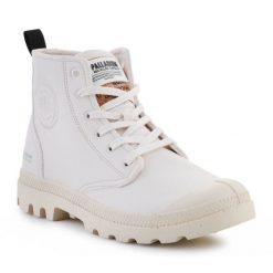 Buty Palladium Pampa Hi Re Vegan Lth 74378-116-M białe. Białe buty treningowe bez wzorów, z materiału, bez zapięcia, trekkingowe. Za 744.13 zł.