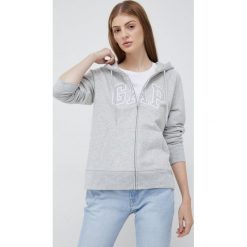 GAP bluza damska kolor szary z kapturem gładka. Szare bluzy GAP, l, bez wzorów, bez ramiączek, z kapturem. Za 199.99 zł.