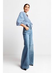 Rich & Royal Dżinsy - Comfort fit - w kolorze niebieskim rozmiar: W26. Niebieskie jeansy Rich & Royal, z aplikacjami, ze skóry, klasyczne, z podwyższonym stanem. Za 242.13 zł.