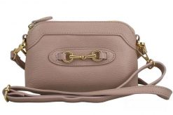 Listonoszka skórzana BARBERINI'S pudrowy róż 967-18. Czerwone shopper bag Barberinis, z aplikacjami, ze skóry, eleganckie, małe, bez dodatków. Za 189.99 zł.