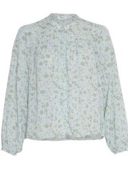 MOSS COPENHAGEN Bluzka "Jasia Rikkelie" w kolorze błękitno-zielonym rozmiar: M. Niebieskie bluzki Moss Copenhagen, m, bez wzorów, bez kołnierzyka, bez ramiączek. Za 66.00 zł.