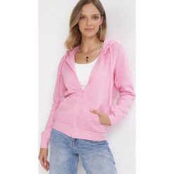 Różowa Bluza z Kapturem Zapinana na Suwak Bran. Czerwone bluzy Born2be, l, bez wzorów, z materiału, eleganckie, bez ramiączek, z kapturem. W wyprzedaży za 42.49 zł.