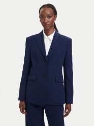 HUGO Marynarka Asmalla-1 50533901 Granatowy Slim Fit. Niebieskie marynarki i żakiety Hugo, bez wzorów, z syntetyku, bez ramiączek. Za 849.99 zł.