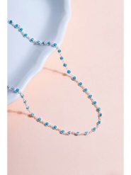 Lodie Silver Srebrny naszyjnik z cyrkoniami - dł. 43 cm rozmiar: onesize. Niebieskie naszyjniki Lodie Silver, z materiału, z cyrkonią, srebrne. Za 192.33 zł.