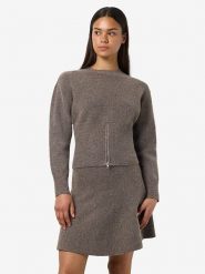 Noisy may Sweter "Loan" w kolorze brązowym rozmiar: XL. Brązowe swetry Noisy May, xl, bez wzorów, ze splotem, bez ramiączek. Za 104.99 zł.