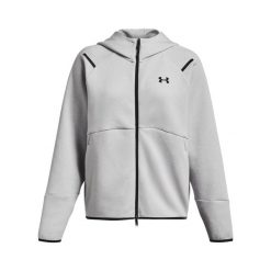 Damska bluza z kapturem zapinana na zamek Under Armour Unstoppable Fleece. Czarne bluzy Under Armour, bez wzorów, sportowe, bez ramiączek, z kapturem. Za 474.00 zł.
