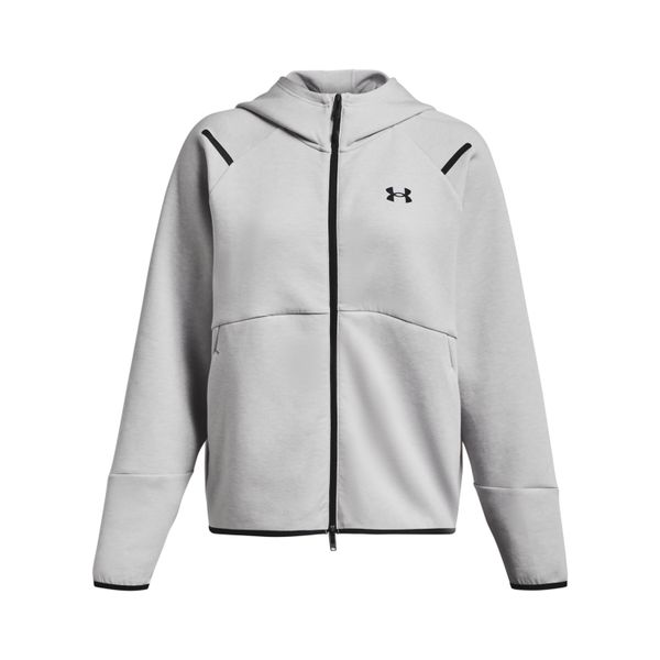 Damska bluza z kapturem zapinana na zamek Under Armour Unstoppable Fleece. Czarne bluzy Under Armour, bez wzorów, sportowe, bez ramiączek, z kapturem. Za 474.00 zł.
