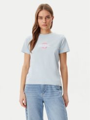 Guess Jeans T-Shirt W5GI26 J1314 Granatowy Regular Fit. Niebieskie t-shirty Guess Jeans, s, z aplikacjami, z bawełny, bez kołnierzyka, bez ramiączek. Za 89.99 zł.