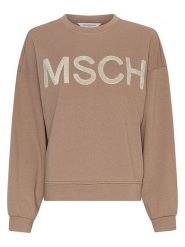 MOSS COPENHAGEN Bluza "Mela" w kolorze jasnobrązowym rozmiar: M/L. Brązowe bluzy Moss Copenhagen, l, bez wzorów, bez ramiączek, bez kaptura. Za 157.73 zł.