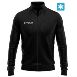 Bluza unisex Givova Freetime czarna. Czarne bluzy bez kaptura Givova, na jesień, s, bez wzorów, z bawełny, bez kaptura. Za 160.99 zł.