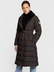 TWINSET Płaszcz przejściowy 222TT2230 Czarny Regular Fit. Czarne płaszcze Twinset, bez wzorów, z syntetyku, bez kaptura. Za 2,569.00 zł.