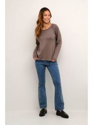 CULTURE Sweter w kolorze beżowym rozmiar: S. Brązowe swetry Culture, s, bez wzorów, bez ramiączek. Za 78.99 zł.