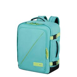 Plecak kabinowy American Tourister Take2cabin S/M - dusty turquoise/lime. Zielone plecaki American Tourister, bez wzorów, bez dodatków. Za 209.99 zł.