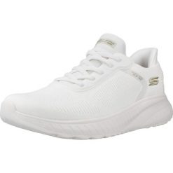 Buty SKECHERS BOBS SQUAD CHAOS Biały. Białe buty sportowe lifestyle Skechers, bez wzorów, z materiału, sportowe, bez zapięcia, skechers sport. Za 364.99 zł.
