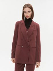 DKNY Marynarka UG3JX043 Bordowy Regular Fit. Czerwone marynarki i żakiety DKNY, bez wzorów, z syntetyku, bez ramiączek. Za 469.99 zł.
