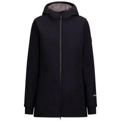 Kurtka Damska Priya Z Długim Rękawem Soft Shell. Czarne kurtki Trespass, m, bez wzorów, z elastanu, z kapturem. Za 850.99 zł.