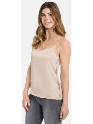 Gerry Weber Top w kolorze beżowym rozmiar: 44. Brązowe topy Gerry Weber, bez wzorów, bez kołnierzyka, bez ramiączek. Za 61.75 zł.