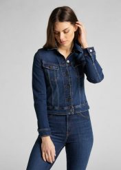DAMSKA KURTKA JEANSOWA LEE SLIM RIDER MID WORN MARTHA L541QDTO. Kurtki Lee, l, bez wzorów, z jeansu, bez kaptura. Za 239.99 zł.