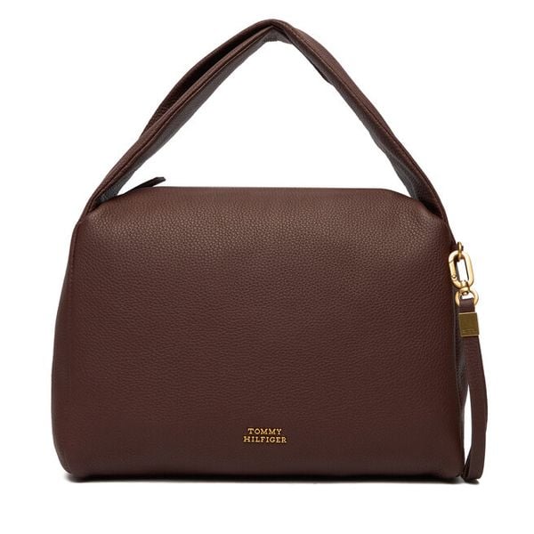 Torebka Tommy Hilfiger. Brązowe torebki klasyczne Tommy Hilfiger, bez wzorów, klasyczne, bez dodatków. Za 849.99 zł.