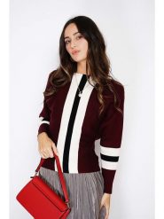 ASSUILI Kaszmirowy sweter w kolorze bordowym rozmiar: 36. Czerwone swetry Assuili, bez wzorów, z kaszmiru, klasyczne, bez ramiączek. Za 153.71 zł.