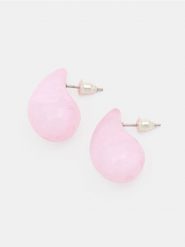 Kolczyki z błyszczącym wykończeniem - różowy. Czerwone kolczyki Sinsay. Za 9.99 zł.