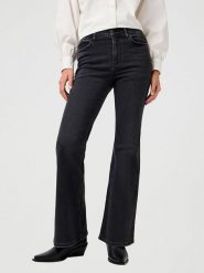 Wrangler Dżinsy - Flared fit - w kolorze czarnym rozmiar: W30/L32. Czarne jeansy Wrangler, l, z aplikacjami, z podwyższonym stanem. Za 171.28 zł.