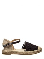Foreverfolie Espadryle w kolorze czarnym rozmiar: 36. Czarne espadryle Foreverfolie, bez wzorów, z dzianiny, bez obcasa. Za 66.16 zł.