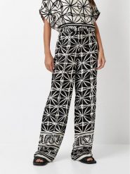 Toni Spodnie w kolorze czarno-białym rozmiar: W19. Czarne spodnie materiałowe Toni, bez wzorów, z materiału. Za 152.99 zł.