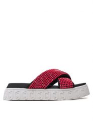 Liu Jo Klapki Lovely Sandal 02 BA4133 TX421 Różowy. Czerwone klapki Liu Jo, bez wzorów, z materiału, bez obcasa, bez zapięcia. Za 519.99 zł.