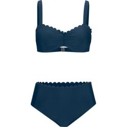 Bikini na fiszbinach (2 części). Niebieskie bikini bonprix, bez wzorów, eleganckie. Za 134.99 zł.
