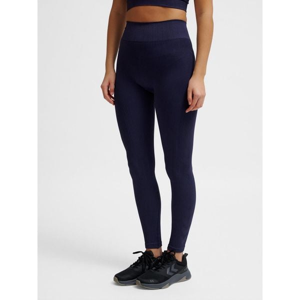 Damskie legginsy bezszwowe Hummel Define. Niebieskie legginsy Hummel, bez wzorów, sportowe. Za 193.50 zł.