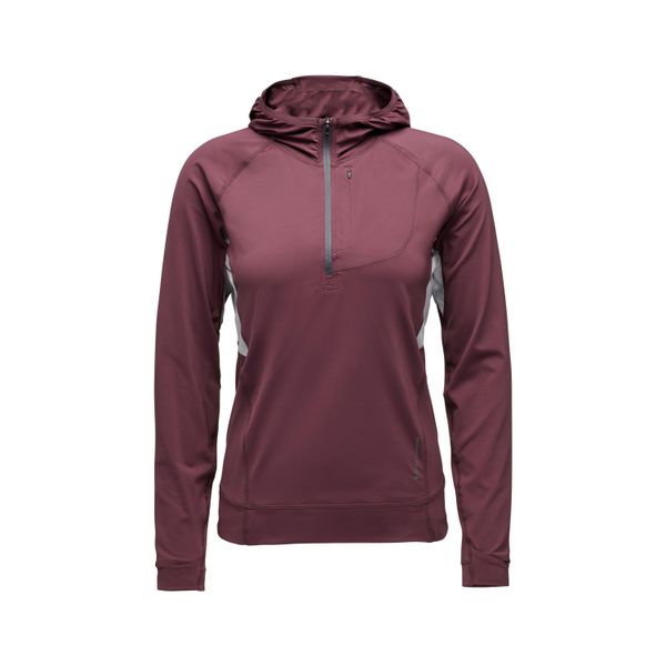 Bluza damska z kapturem Black Diamond Alpenglow Pro. Czerwone bluzy Black Diamond, s, bez wzorów, z kapturem, trekkingowe. Za 488.50 zł.