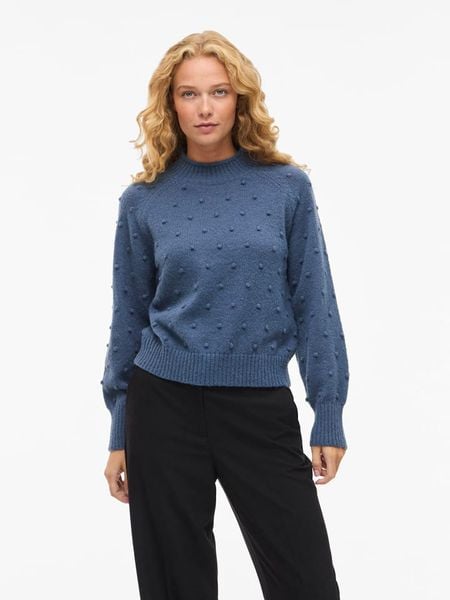 Vila Sweter "Vitulio" w kolorze niebieskim rozmiar: XS. Niebieskie swetry Vila, xs, bez wzorów, bez ramiączek. Za 69.91 zł.