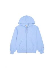 Bluza damska Champion Full Zip Hoodie Sweatshirt 117787. Fioletowe bluzy Champion, l, bez wzorów, z bawełny, klasyczne, bez ramiączek, bez kaptura. Za 216.99 zł.
