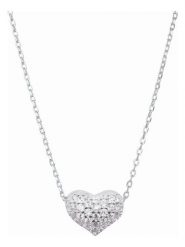 Luxenter Srebrny naszyjnik z elementem ozdobnym rozmiar: onesize. Szare naszyjniki Luxenter, z materiału, z cyrkonią, srebrne. Za 134.85 zł.