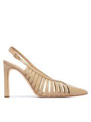 MICHAEL Michael Kors Szpilki Adriana 40T6ADHP1L Khaki. Brązowe szpilki MICHAEL Michael Kors, bez wzorów, ze skóry, bez obcasa, na szpilce, bez zapięcia. Za 789.99 zł.