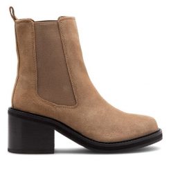 Botki Sergio Bardi. Brązowe botki Sergio Bardi, bez wzorów, bez obcasa, na słupku, bez zapięcia. Za 279.00 zł.