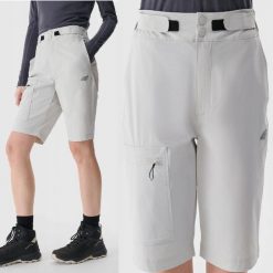 SPODENKI DAMSKIE 4F TREKKINGOWE SZYBKOSCHNĄCE PRZED KOLANO WIELOKOLOROWE. Szorty sportowe 4f, bez wzorów, z materiału, do biegania. Za 169.99 zł.