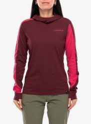 Bluza z kapturem damska La Sportiva Cloud Shadow Sun Hoody. Czerwone bluzy La Sportiva, l, bez wzorów, z materiału, bez ramiączek, z kapturem. Za 412.49 zł.